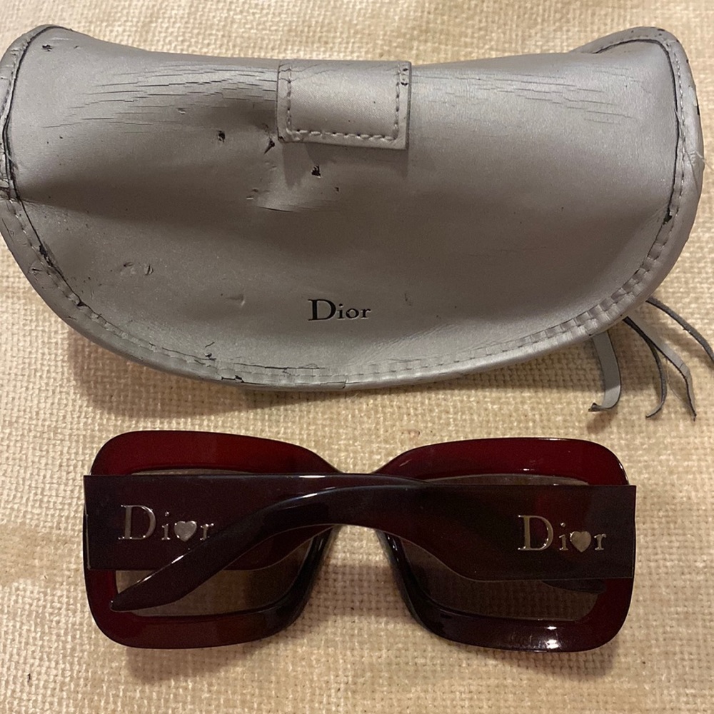 Vintage Dior Sunglasses with Case *cherry red*